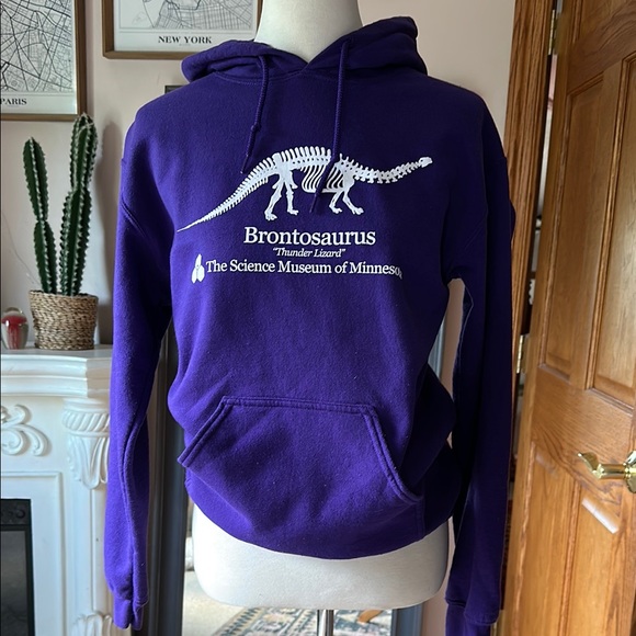 SMM Science Museum of Minnesota, Purple Brontosaurus Hoodie Stranger Things - Picture 1 of 7